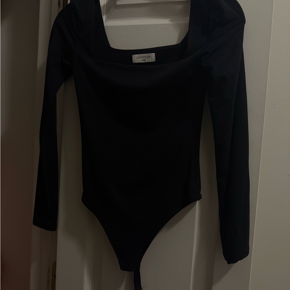 Aritzia Black Long Sleeve Bodysuit